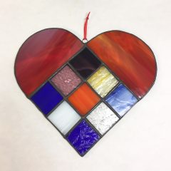 Stained Glass Hanging Heart