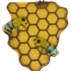 Honeycomb with Bees