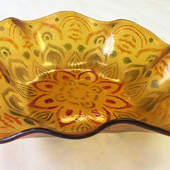 Stenciled Glass Bowl