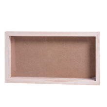 Pine Wood Collection Shadow Box With Clear Front